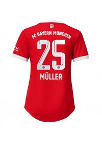 Bayern Munich Thomas Muller #25 Fotballdrakt Hjemme Klær Dame 2022-23 Korte ermer